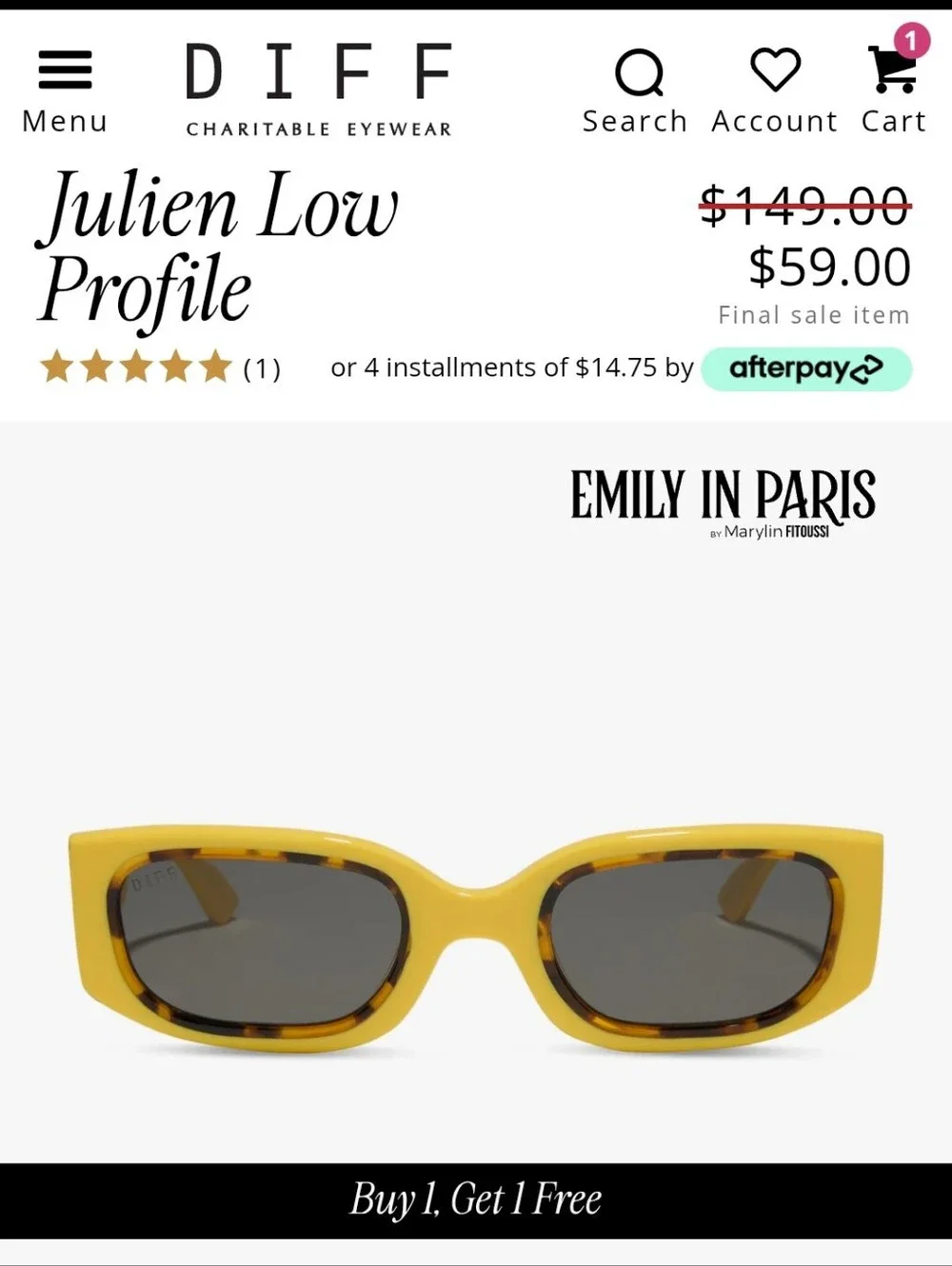 DIFF Emily In Paris Collab Julien Low Profile